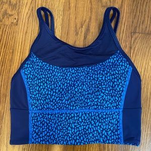 Lululemon blue longline sports bra